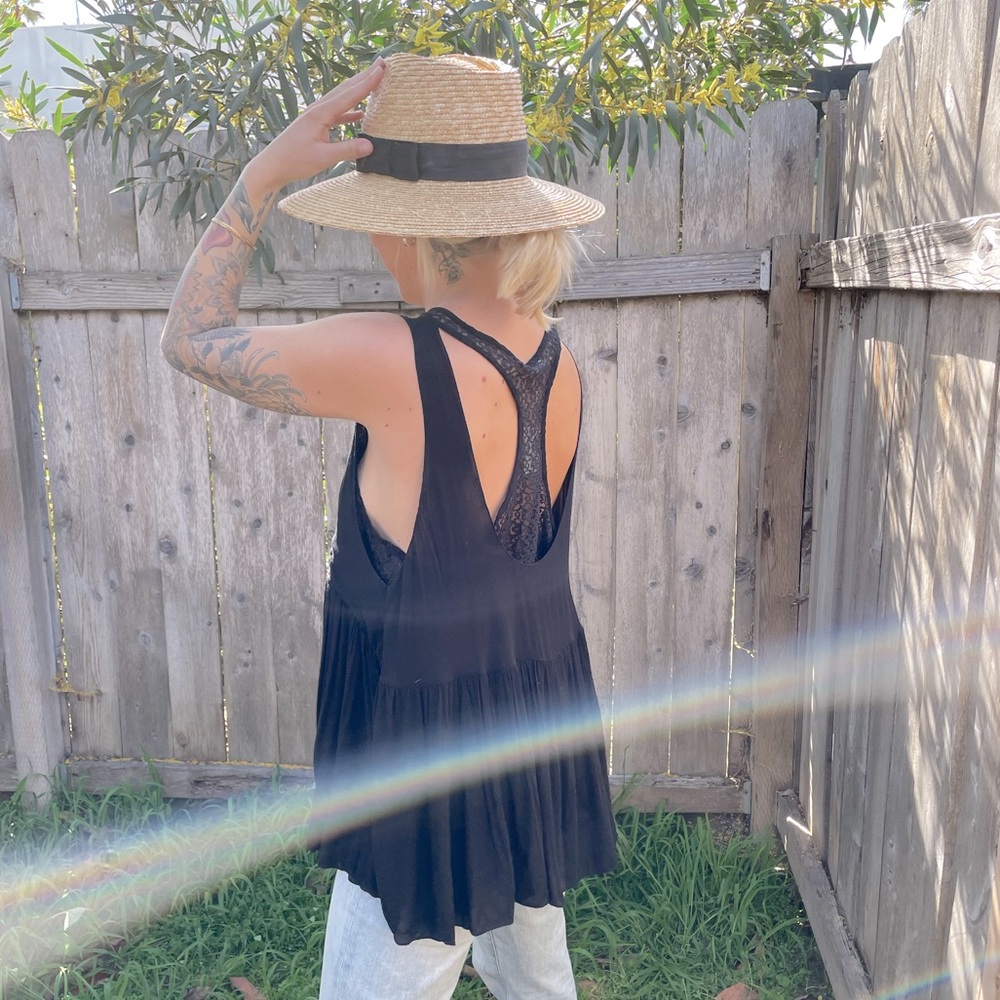 Black Free People Swing Top